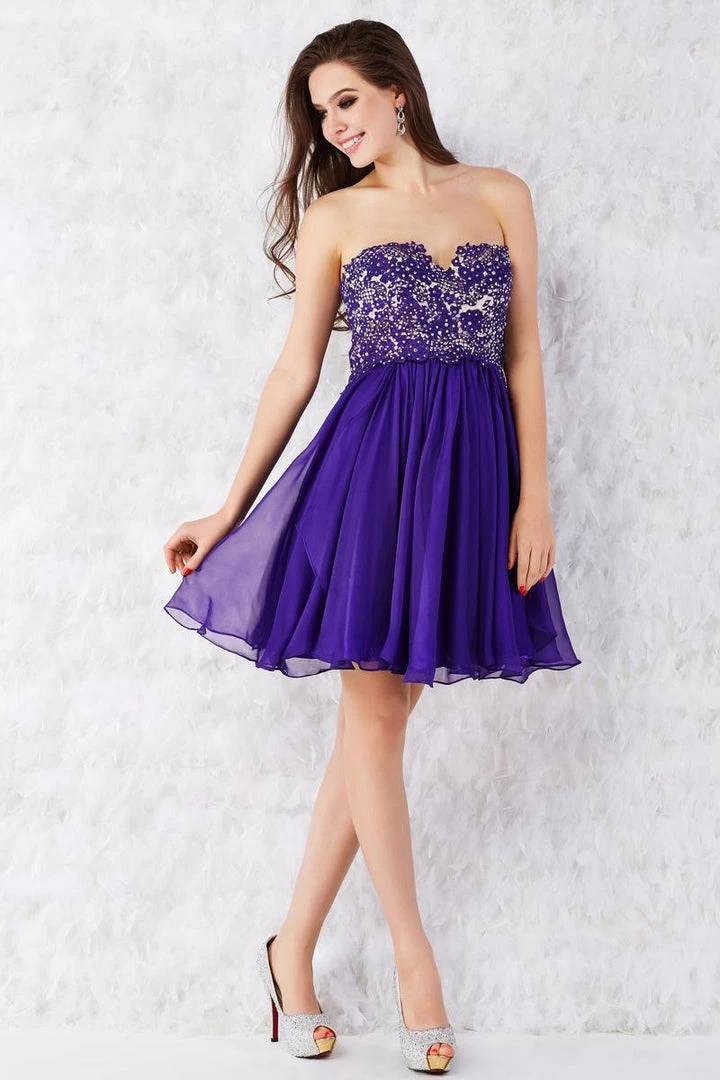 Angela & Alison - 52013 Strapless Lace Bodice A-Line Dress Cocktail Dresses 4 Angela & Alison - 52013 Strapless Lace Bodice A-Line Dress Cocktail Dresses