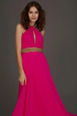 Angela & Alison - 61033 Gilded Yoke Ruched Cutout Gown 15 Angela & Alison - 61033 Gilded Yoke Ruched Cutout Gown