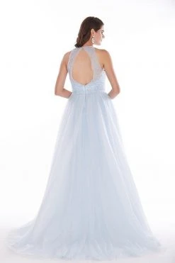 Angela & Alison - 61101 Beaded Floral High Low Gown Formal Gowns