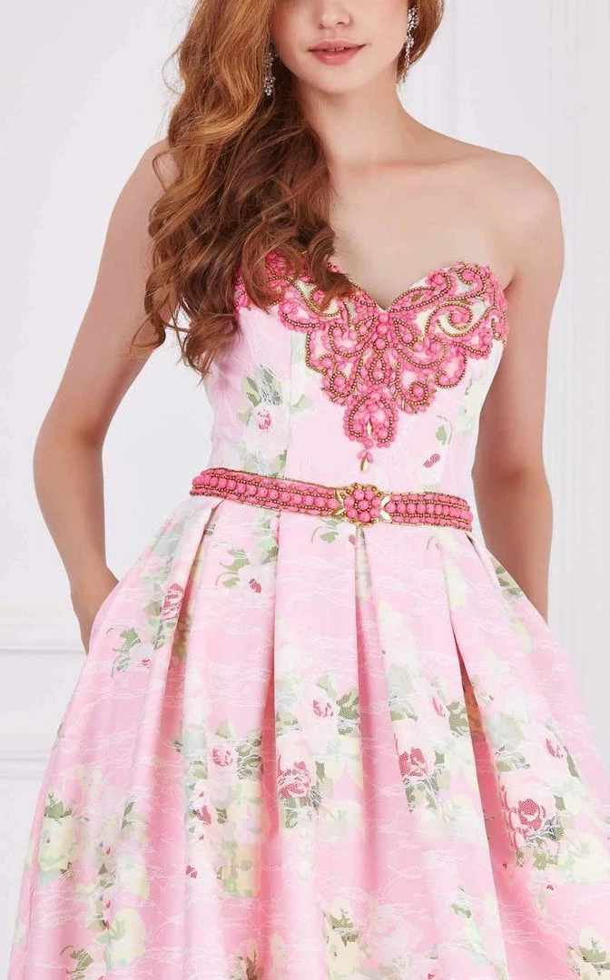 Angela & Alison - 61105 Embellished Strapless Floral Ballgown Formal Gowns 9 Angela & Alison - 61105 Embellished Strapless Floral Ballgown Formal Gowns