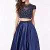 Formal Gowns Angela & Alison - 61115 Two Piece Floral Lace Ballgown