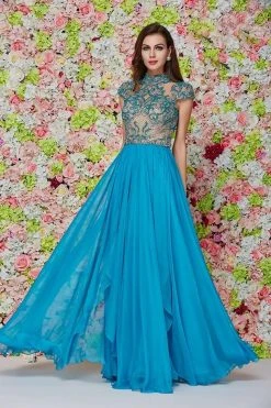 Angela & Alison - 61139 Crystal Embellished High Neck Gown Formal Gowns 16 Angela & Alison - 61139 Crystal Embellished High Neck Gown Formal Gowns