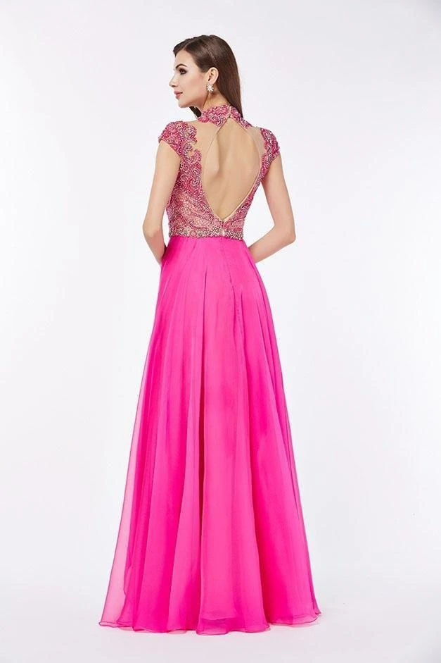 Angela & Alison - 61139 Crystal Embellished High Neck Gown Formal Gowns 6 Angela & Alison - 61139 Crystal Embellished High Neck Gown Formal Gowns