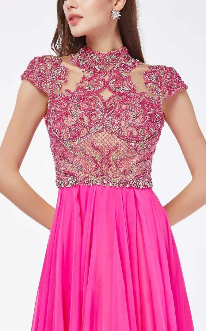 Angela & Alison - 61139 Crystal Embellished High Neck Gown Formal Gowns 7 Angela & Alison - 61139 Crystal Embellished High Neck Gown Formal Gowns