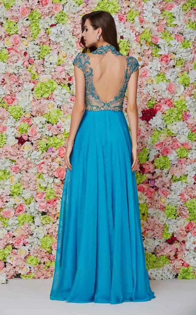 Angela & Alison - 61139 Crystal Embellished High Neck Gown Formal Gowns 10 Angela & Alison - 61139 Crystal Embellished High Neck Gown Formal Gowns