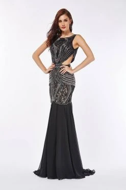 Angela & Alison - 61159 Lace Bodice Cutout Trumpet Gown Formal Gowns 8 Angela & Alison - 61159 Lace Bodice Cutout Trumpet Gown Formal Gowns