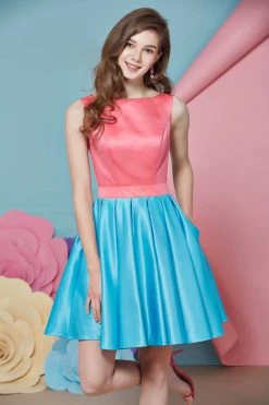 Cocktail Dresses Angela & Alison - 62003 Heart Cutout Sleeveless A-Line Dress