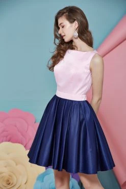 Cocktail Dresses Angela & Alison - 62003 Heart Cutout Sleeveless A-Line Dress