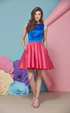 Cocktail Dresses Angela & Alison - 62003 Heart Cutout Sleeveless A-Line Dress