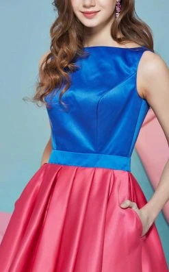 Cocktail Dresses Angela & Alison - 62003 Heart Cutout Sleeveless A-Line Dress