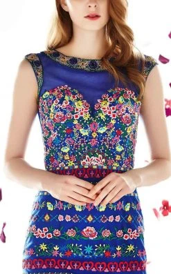 Angela & Alison - 62039 Floral Embroidered Cocktail Dress 14 Angela & Alison - 62039 Floral Embroidered Cocktail Dress