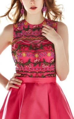 Cocktail Dresses Angela & Alison - 62042 Embroidered Jewel Cocktail Dress