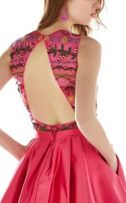 Cocktail Dresses Angela & Alison - 62042 Embroidered Jewel Cocktail Dress