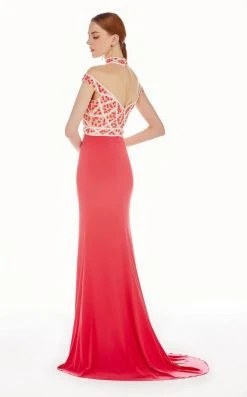 Angela & Alison - 62052 Illusion High Neck Beaded Gown Formal Gowns 13 Angela & Alison - 62052 Illusion High Neck Beaded Gown Formal Gowns