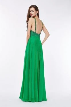 Formal Gowns Angela & Alison - 661145 Sleeveless Halter Neck A-line Dress