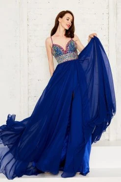 Formal Gowns Angela & Alison - 71012 Beaded Sweetheart Neck A-line Gown