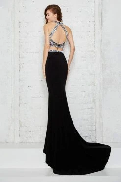 Formal Gowns Angela & Alison - 71015 Two-Piece Halter Cutout Sheath Gown 9 Formal Gowns Angela & Alison - 71015 Two-Piece Halter Cutout Sheath Gown