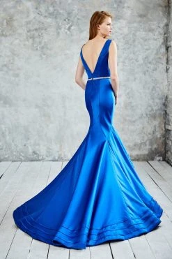 Formal Gowns Angela & Alison - 71021 Bateau Neck Trumpet Evening Gown