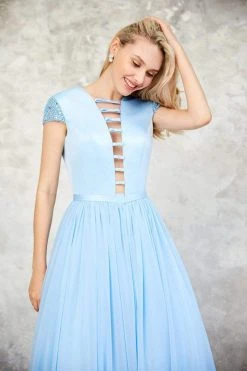 Formal Gowns Angela & Alison - 71026 Embellished V-neck Ballgown