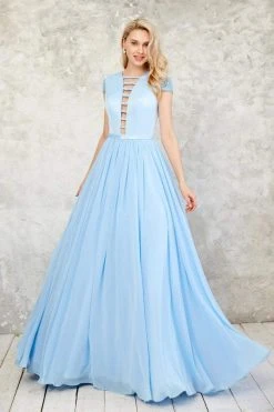Formal Gowns Angela & Alison - 71026 Embellished V-neck Ballgown