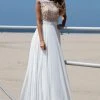 Angela & Alison - 71051 Bateau Neck Bejeweled A-line Gown