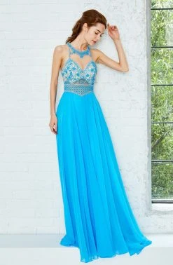 Angela & Alison - 71062 Sleeveless Jewel Embellished A-line Gown
