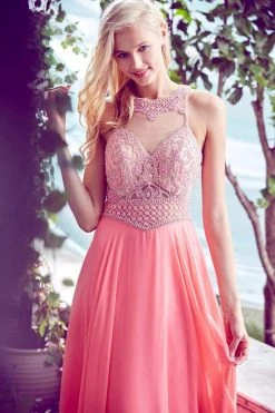 Angela & Alison - 71062 Sleeveless Jewel Embellished A-line Gown