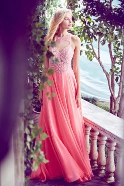 Angela & Alison - 71062 Sleeveless Jewel Embellished A-line Gown