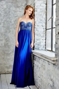 Angela & Alison - 71065 Strapless Beaded Empire Gown