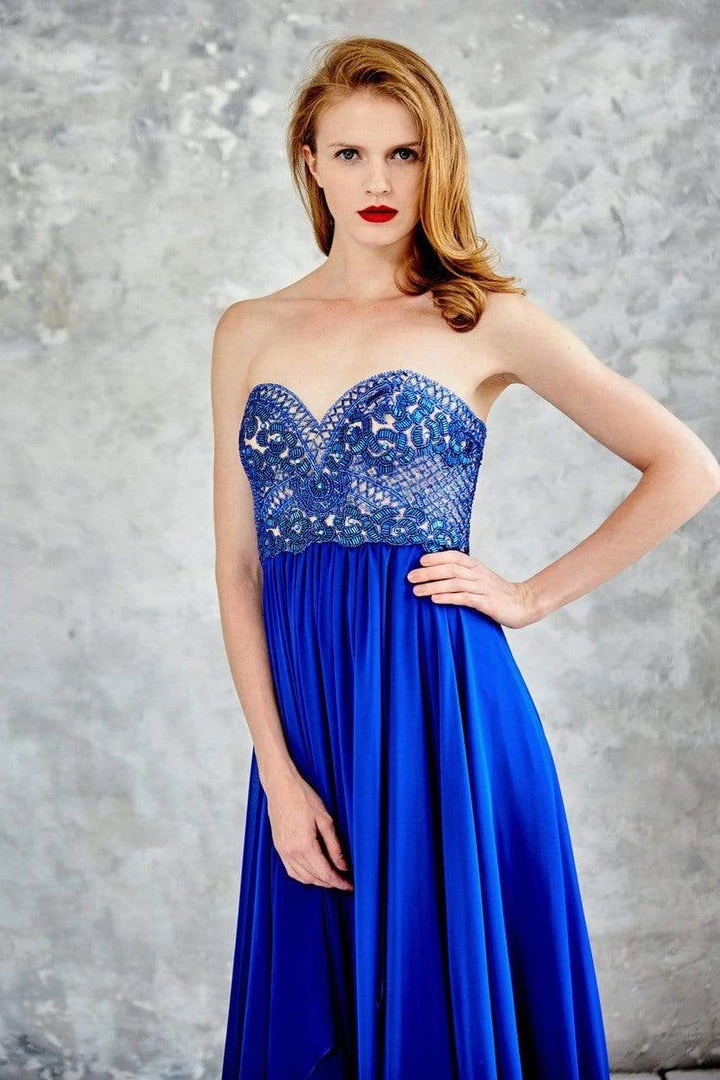 Angela & Alison - 71065 Strapless Beaded Empire Gown 8 Angela & Alison - 71065 Strapless Beaded Empire Gown