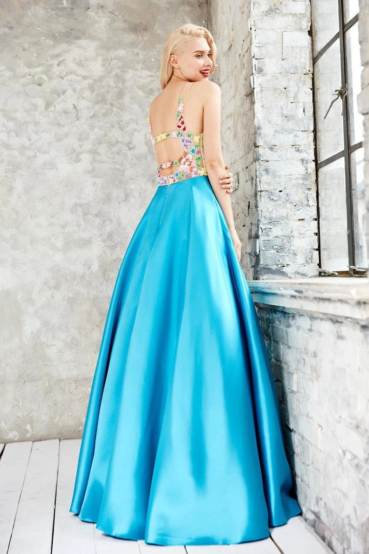 Angela & Alison - 71068 Floral Embellished Ballgown Formal Gowns 4 Angela & Alison - 71068 Floral Embellished Ballgown Formal Gowns