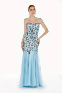 Formal Gowns Angela & Alison - 71080 Beaded Sweetheart A-line Dress