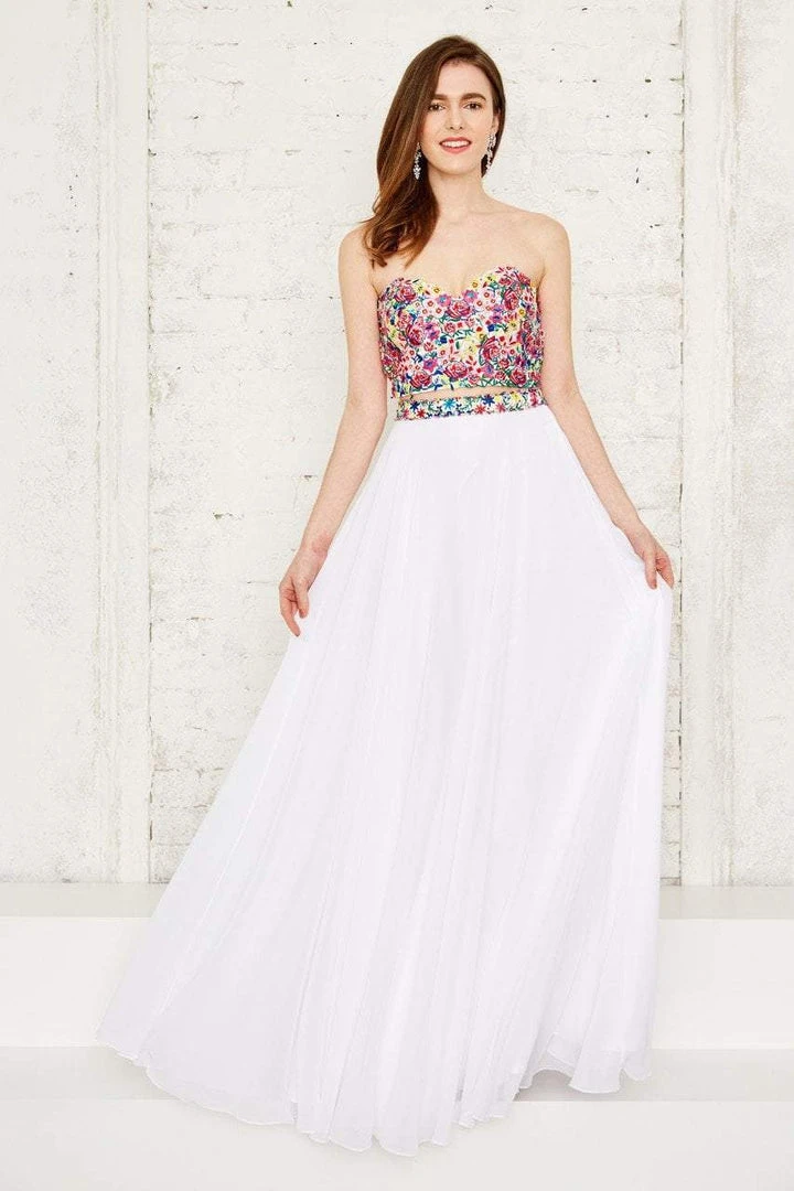 Angela & Alison - 71083 Embroidered Sweetheart A-line Dress 3 Angela & Alison - 71083 Embroidered Sweetheart A-line Dress
