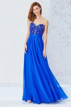 Formal Gowns Angela & Alison - 71120 Strapless Ornate Beaded Long Dress