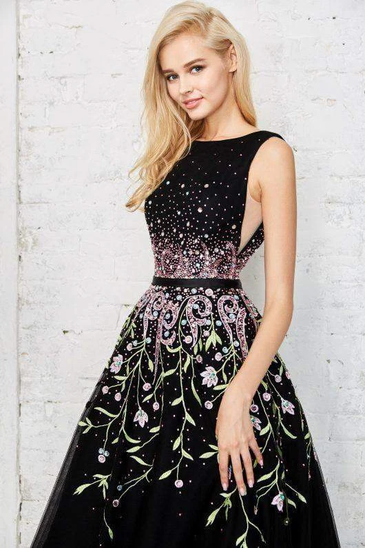 Angela & Alison - 71125 Bateau Embellished A-Line Dress 4 Angela & Alison - 71125 Bateau Embellished A-Line Dress
