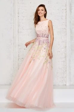 Angela & Alison - 71125 Bateau Embellished A-Line Dress 8 Angela & Alison - 71125 Bateau Embellished A-Line Dress