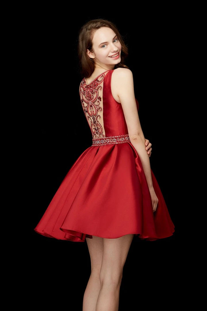 Angela & Alison - 72017 Sultry Sleeveless Satin Short Dress 4 Angela & Alison - 72017 Sultry Sleeveless Satin Short Dress