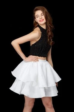 Angela & Alison - 72026 Two Piece Embellished A-line Dress