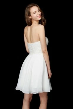 Angela & Alison - 72028 Beaded Sweetheart Chiffon Cocktail Dress Cocktail Dresses