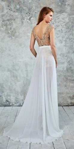 Formal Gowns Angela & Alison - 771049 Two Piece V-Neck Romper