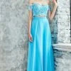 Formal Gowns Angela & Alison - 771104 Lace Off The Shoulder Two-Piece Dress 1 Formal Gowns Angela & Alison - 771104 Lace Off The Shoulder Two-Piece Dress