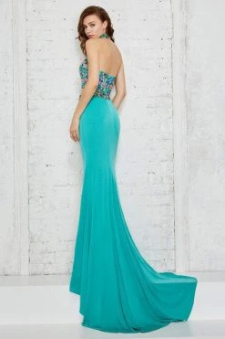 Formal Gowns Angela & Alison - 771124 Floral Embroidered Halter Two-piece Dress 8 Formal Gowns Angela & Alison - 771124 Floral Embroidered Halter Two-piece Dress