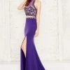 Formal Gowns Angela & Alison - 771124 Floral Embroidered Halter Two-piece Dress