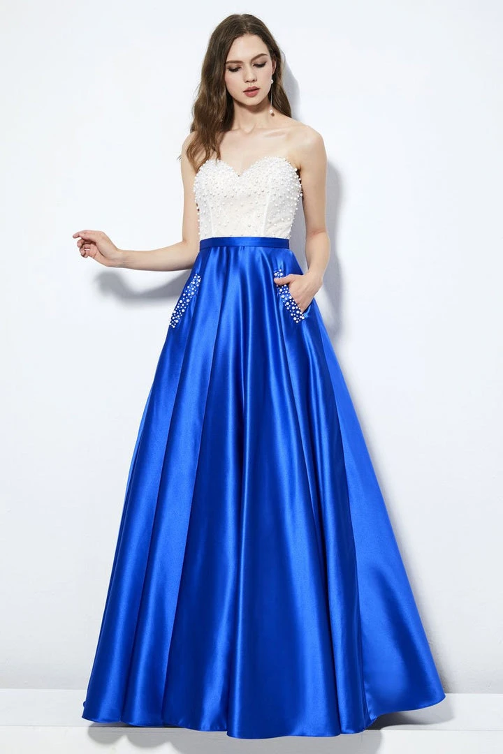 Angela & Alison - 81001 Strapless Bead Festooned Lustrous Ballgown 5 Angela & Alison - 81001 Strapless Bead Festooned Lustrous Ballgown