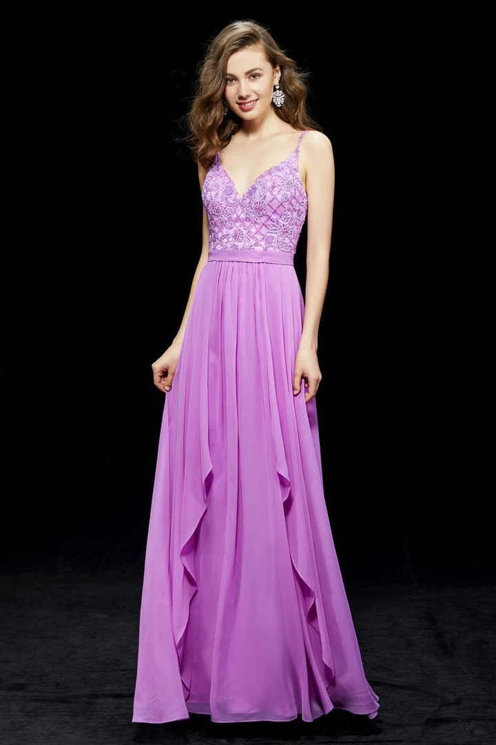 Angela & Alison - 81007 Floral Lattice Beaded Draping Chiffon Gown Formal Gowns 8 Angela & Alison - 81007 Floral Lattice Beaded Draping Chiffon Gown Formal Gowns
