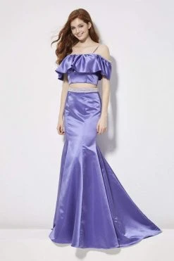 Angela & Alison - 81010 Two-Piece Ruffled Off-Shoulder Trumpet Gown Formal Gowns 11 Angela & Alison - 81010 Two-Piece Ruffled Off-Shoulder Trumpet Gown Formal Gowns