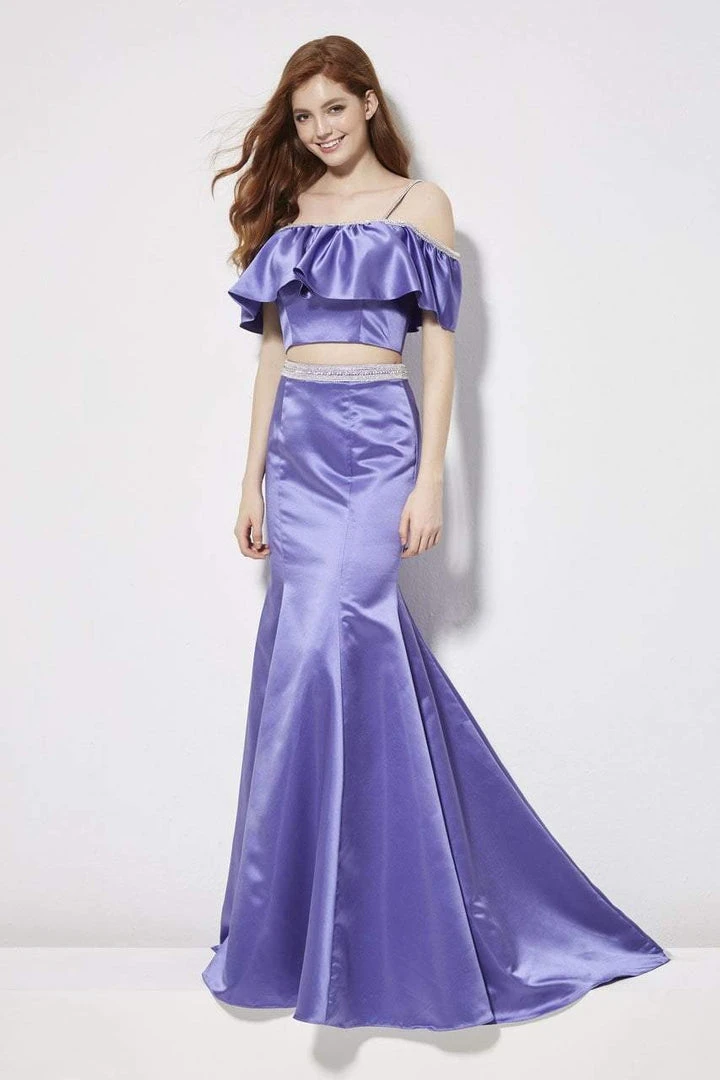 Angela & Alison - 81010 Two-Piece Ruffled Off-Shoulder Trumpet Gown Formal Gowns 6 Angela & Alison - 81010 Two-Piece Ruffled Off-Shoulder Trumpet Gown Formal Gowns