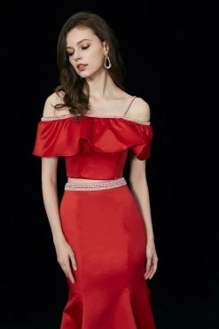 Angela & Alison - 81010 Two-Piece Ruffled Off-Shoulder Trumpet Gown Formal Gowns 10 Angela & Alison - 81010 Two-Piece Ruffled Off-Shoulder Trumpet Gown Formal Gowns