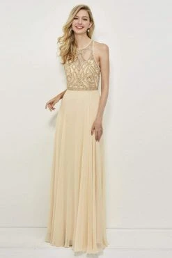 Angela & Alison - 81027 Sleeveless Adorned Illusion Bodice Gown Formal Gowns 9 Angela & Alison - 81027 Sleeveless Adorned Illusion Bodice Gown Formal Gowns