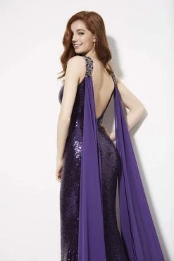 Angela & Alison - 81029 Embellished Fitted Cape Evening Gown Formal Gowns 13 Angela & Alison - 81029 Embellished Fitted Cape Evening Gown Formal Gowns